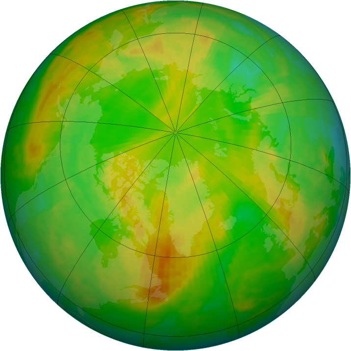 Arctic ozone map for 10 June 1994